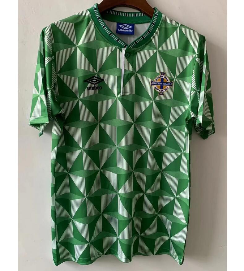 1990 Northern Ireland Retro Home Kit Soccer Jersey